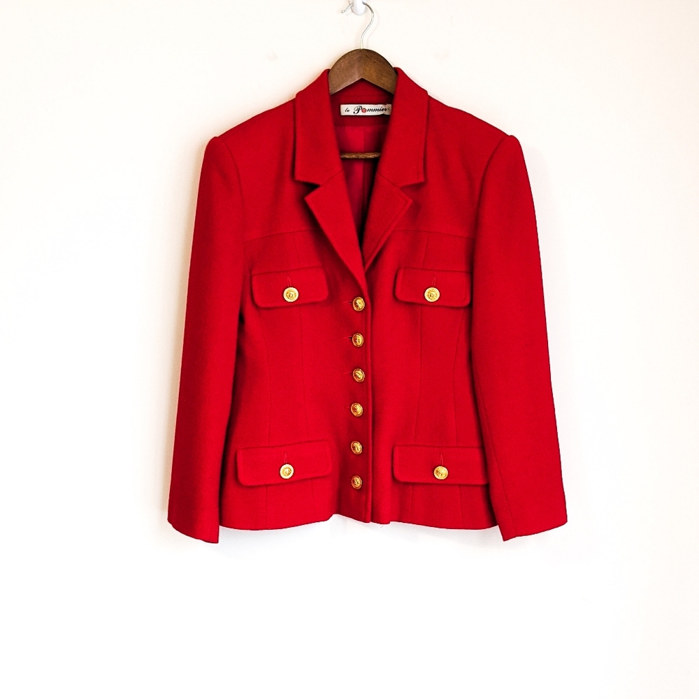 Vintage Le Pommier RED Blazer